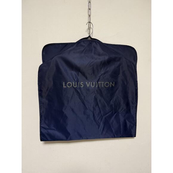 Louis Vuitton Navy Garment Bag Suit Cover Travel Zipper Logo Nylon Dust Bag - Picture 2 of 12